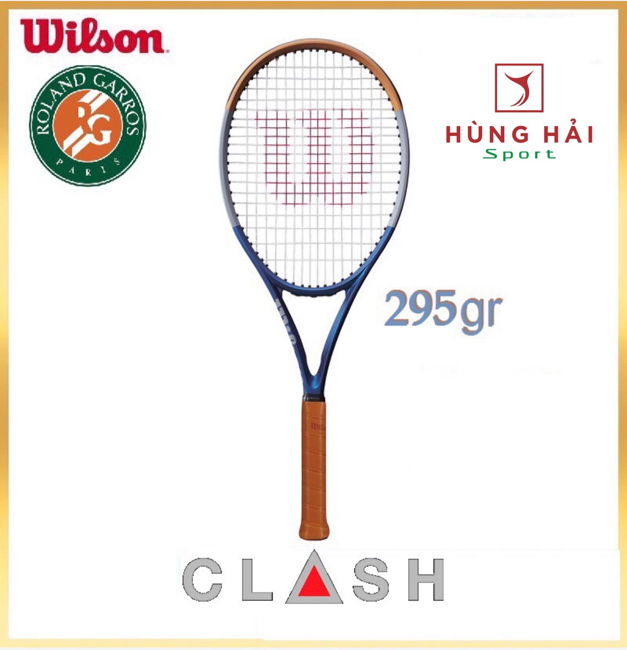 Vợt Tennis Wilson Roland Garros Clash 100 Năm 2020 (295gr)