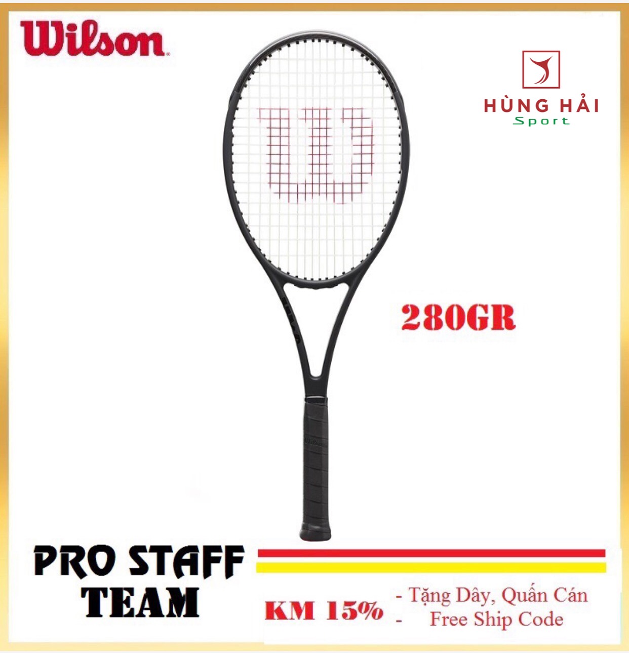 Vợt Tennis Wilson Pro Staff Team V13.0 RKT 2 Năm 2021 (280gr) 