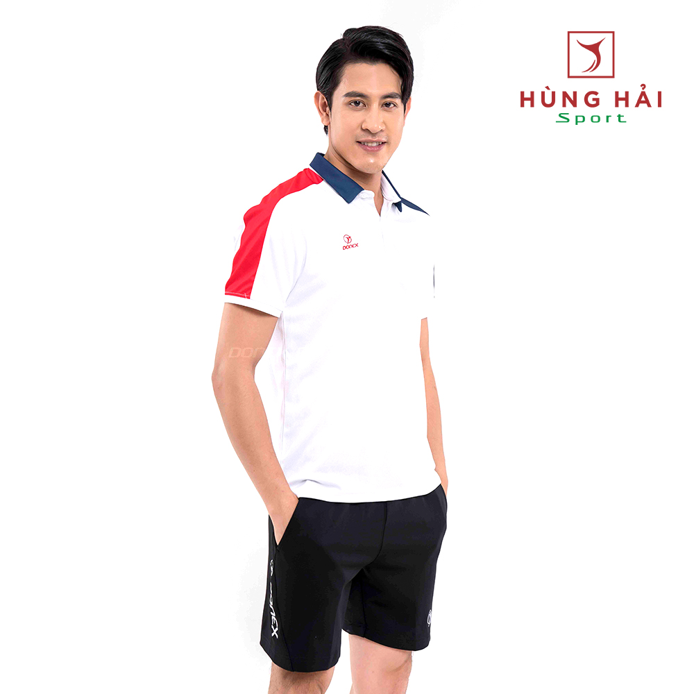 Áo thể thao tennis donex trắng phối navy